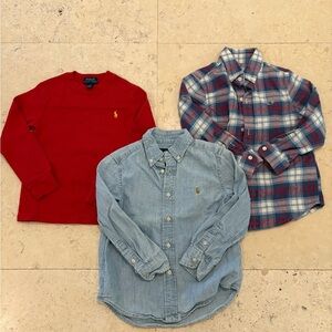 Ralph Lauren & Vineyard Vines Boys Shirts 4T set